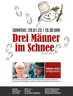 Drei Männer im Schnee